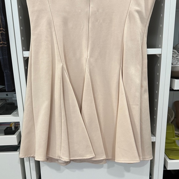 Zara Sleeveless Beige Bow Mini Dress - Picture 6 of 9